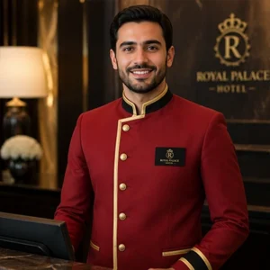 طباعة و تطريز على زي الاستقبال للفنادق